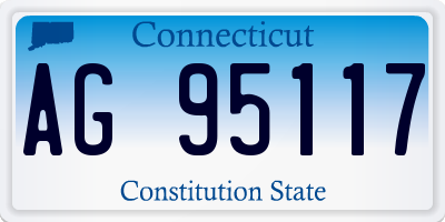 CT license plate AG95117