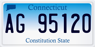 CT license plate AG95120