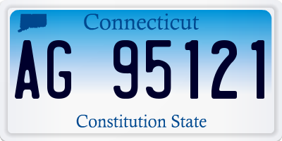 CT license plate AG95121