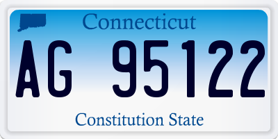 CT license plate AG95122
