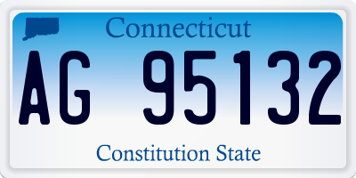 CT license plate AG95132