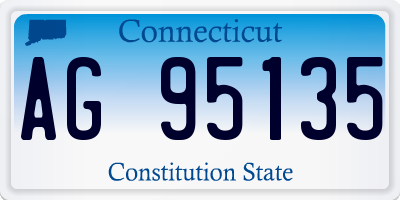 CT license plate AG95135