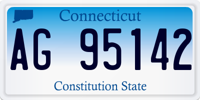 CT license plate AG95142