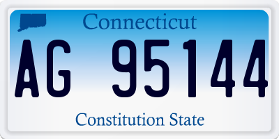 CT license plate AG95144