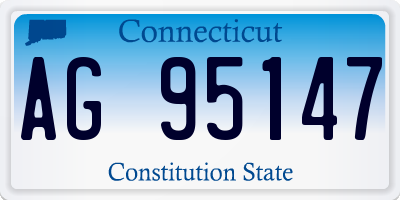 CT license plate AG95147