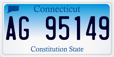 CT license plate AG95149