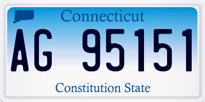 CT license plate AG95151