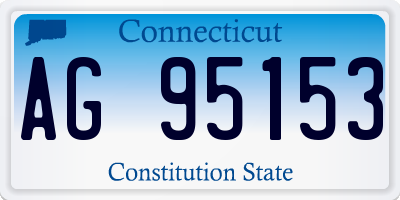 CT license plate AG95153