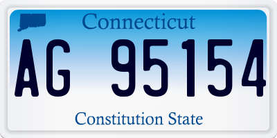 CT license plate AG95154