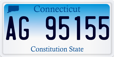 CT license plate AG95155