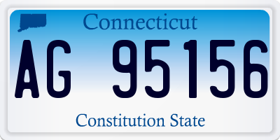 CT license plate AG95156