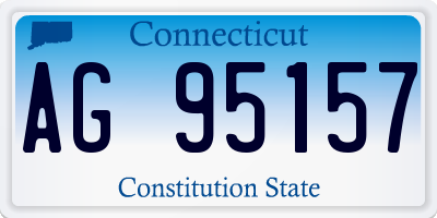 CT license plate AG95157