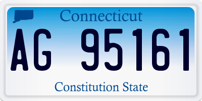 CT license plate AG95161