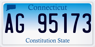 CT license plate AG95173
