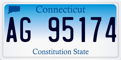 CT license plate AG95174