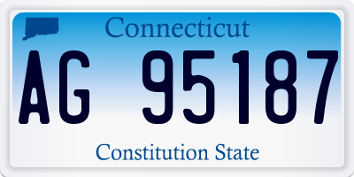 CT license plate AG95187