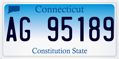 CT license plate AG95189
