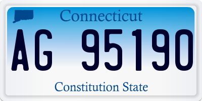 CT license plate AG95190