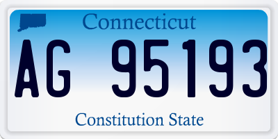 CT license plate AG95193