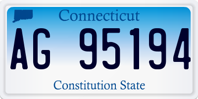 CT license plate AG95194