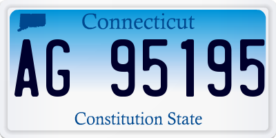 CT license plate AG95195