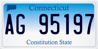 CT license plate AG95197