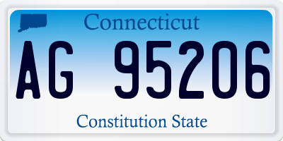 CT license plate AG95206