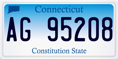 CT license plate AG95208