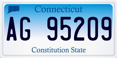 CT license plate AG95209
