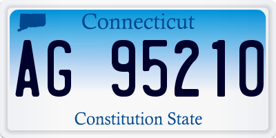 CT license plate AG95210