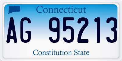 CT license plate AG95213