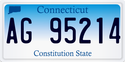 CT license plate AG95214