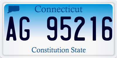 CT license plate AG95216