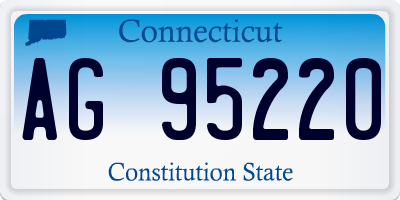 CT license plate AG95220