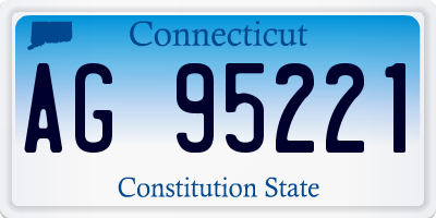 CT license plate AG95221