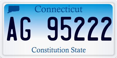 CT license plate AG95222