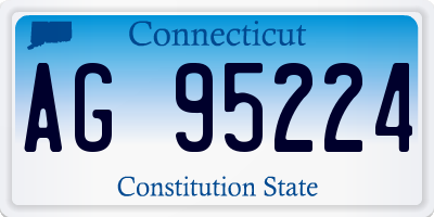 CT license plate AG95224