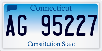 CT license plate AG95227
