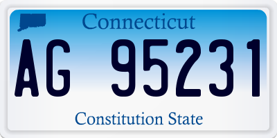 CT license plate AG95231