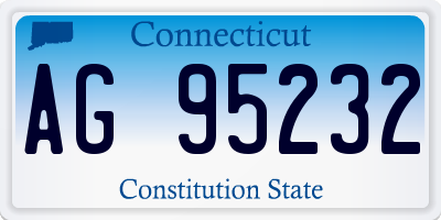 CT license plate AG95232