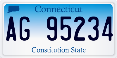 CT license plate AG95234