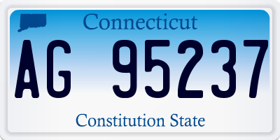 CT license plate AG95237