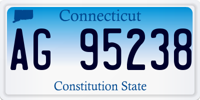 CT license plate AG95238