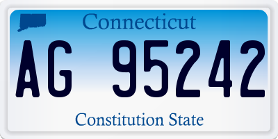 CT license plate AG95242