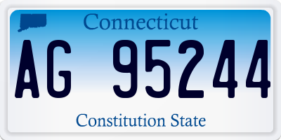 CT license plate AG95244