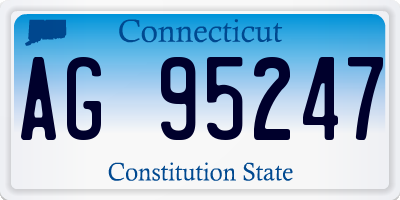 CT license plate AG95247