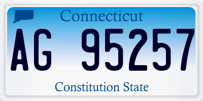 CT license plate AG95257