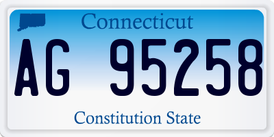 CT license plate AG95258