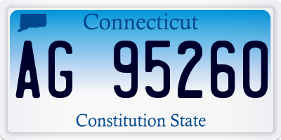 CT license plate AG95260