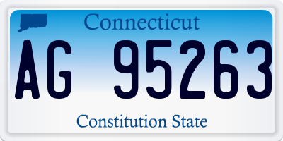 CT license plate AG95263